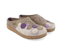 HAFLINGER Grizzly Fizz Filzpantoffeln mit Gummisohle Beige (Torf 550), Gr. 40