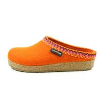 HAFLINGER Grizzly Francisco 711053 Schuhe Damen Hausschuhe Pantoffeln Wolle, Größe:42 EU, Farbe:Orange