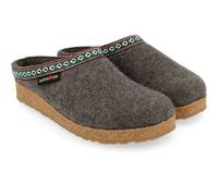 Haflinger Grizzly Franzl Unisex Filz-Pantoffel Anthrazit, Gr. 42
