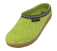 HAFLINGER Grizzly Franzl Filzpantoffel Hausschuh Filzclog Canarygreen, Gr. 41