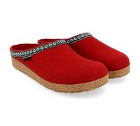HAFLINGER Grizzly Franzl Filzpantoffel Hausschuh Filzclog Rot (Rubin 211), Gr. 42