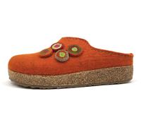 HAFLINGER Grizzly Kanon Filzpantoffel Hausschuh Filzclog Kork Rost, Gr. 37