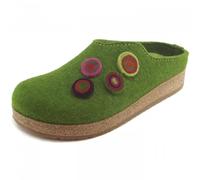 Haflinger - Grizzly Kanon - Damen Pantoffeln - grasgrün, Gr. 39