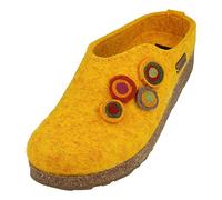 HAFLINGER Grizzly Kanon Filzpantoffel Hausschuh Filzclog Kork Mais, Gr. 46