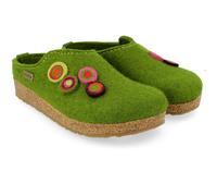 Haflinger Grizzly Kanon Damen Pantoffeln grasgrün, Gr. 41