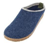 HAFLINGER Grizzly Kris Filzpantoffel Hausschuh Filzclog Blau (Jeans 272), Gr.39