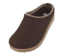 HAFLINGER Grizzly Kris Filzpantoffel Hausschuh Filzclog unisex Braun (Espresso 120), Gr.41
