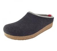 Haflinger Grizzly Kris Herren Pantoffeln graphit/grau, Gr. 41