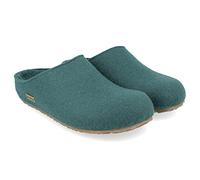 HAFLINGER Grizzly Michl Filzpantoffel Hausschuh mit Gummisohle Piniengrün, Gr. 40