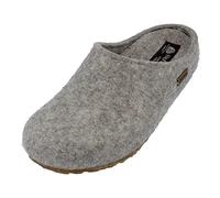 HAFLINGER Grizzly Michl Filzpantoffel Hausschuh mit Gummisohle Steingraumeliert, Gr. 37