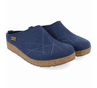 HAFLINGER Grizzly Mikado Filzpantoffeln mit Gummisohle Unisex Blau (Blaubeere 109), Gr. 41