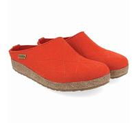 HAFLINGER Grizzly Mikado Filzpantoffeln mit Gummisohle Unisex Orange (Orange 118), Gr. 38