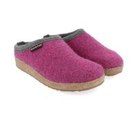 HAFLINGER Grizzly Panda Walkstoffclog Hausschuh unisex Lila (Maulbeere 101), Gr. 42