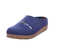 Haflinger - Grizzly Pistenglück - Hausschuhe, Gr. 43, blau (Jeans)
