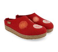 HAFLINGER Grizzly Radius Filzpantoffeln mit Gummisohle Unisex (Rubin 11), Gr. 37