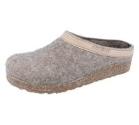 Haflinger Grizzly Torben Damen Hausschuhe Clog beige torf/Wollfilz