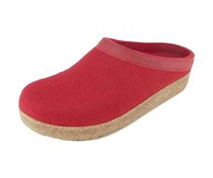 Haflinger - Grizzly Torben - Damen Pantoffeln - Rubin, Gr. 40