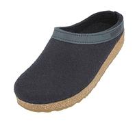 Haflinger Damen Pantoffel Grizzly Torben aus reinem Wollfilz Blau Größe 41