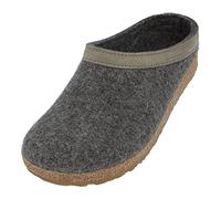 HAFLINGER Grizzly Torben Filzclog Hausschuh aus reinem Wollfilz Anthrazit, Gr. 40