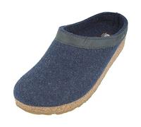 HAFLINGER Grizzly Torben Filzclog Hausschuh aus reinem Wollfilz Jeans, Gr. 43