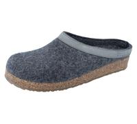 Haflinger Grizzly Torben Herren Hausschuhe Clog grau anthrazit/Wollfilz