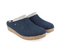 HAFLINGER Grizzly Unisex Speed Filz Clog Wollschuh, Blau (Captains Blue), 9 Women/7 Men