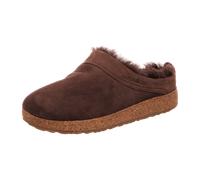 HAFLINGER Lammfellclog Snowbird Filzpantoffel Hausschuh Dunkelbraun (Kaffee 65), Gr 42