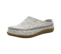 HAFLINGER Blizzard Credo Filz Pantoffel mit Gummisohle Hausschuh Steingraumeliert, Gr. 42