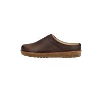 Haflinger Clog Travel-Classic Herren Leder Gummisohle Dunkelbraun Größe 47