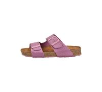 HAFLINGER Bio Bonnie Leder Pantolette Sandale mit Schnalle Korkfußbett Unisex Pink (Pink 1818), Gr 38