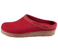 HAFLINGER Grizzly Torben Filzclog Hausschuh aus reinem Wollfilz Rubin, Gr. 43