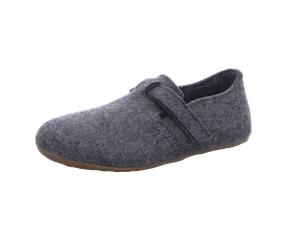 Haflinger - Haussschuh (geschlossen) flach bis 25mm anthrazit - Gr. - 42