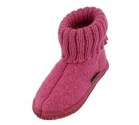 HAFLINGER Hüttenschuh Karl Filzpantoffel mit Kragen Hausschuh Pink, Gr. 24