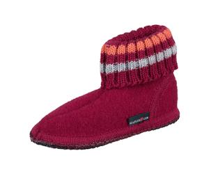 Haflinger Hüttenschuh Paul 631051-60 burgund Wolle für Kinder, rot, Größe 29 EU
