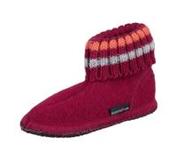 Haflinger Hüttenschuh Paul 631051-60 burgund Wolle für Kinder, rot, Größe 30 EU