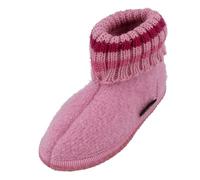 HAFLINGER Hüttenschuh Paul mit Kragen aus reiner Schurwolle Beige (Babyrosa 29), EU Gr. 27