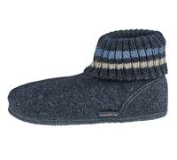 Haflinger Hüttenschuhe Paul Unisex mit Kragen aus reiner Schurwolle Graphit Gr. 36