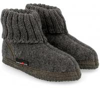 Haflinger Hüttenschuh Karl Filzpantoffel mit Kragen Anthrazit Größe 38
