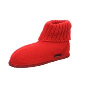 Haflinger Hausschuh Karl – Filzpantoffel mit Kragen – Damen Rot Größe 40