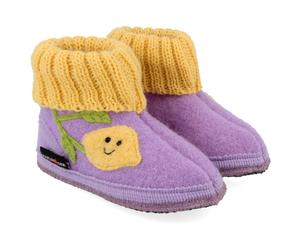 Haflinger - Kid's Hüttenschuh Zitrone - Hüttenschuhe, Gr. 23, lila (Orchid)