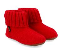 Haflinger - Kid's Karlo - Hüttenschuhe, Gr. 33, rot (Ruby)