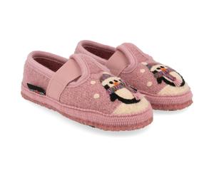 Haflinger - Kid's Pinguin - Hüttenschuhe, Gr. 25, rosa (Rosewood)