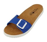 HAFLINGER Korfu Summer Slide vegane Pantolette Sandale Blau (1727), Gr. 39