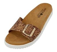 HAFLINGER Korfu Summer Slide vegane Pantolette Sandale Corkmulti Henna (1701), Gr. 37