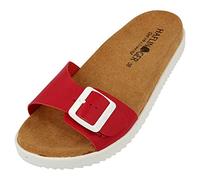 HAFLINGER Korfu Summer Slide vegane Pantolette Sandale Rot (1728), Gr. 38