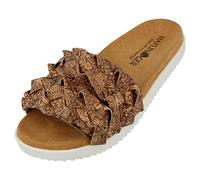 HAFLINGER Kreta Summer Slide vegane Pantolette Sandale Corkmulti Henna (1701), Gr. 41