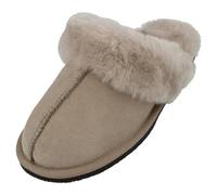 HAFLINGER Lammfell Hausschuhe North Star Filzpantoffel Beige (Sahara), Gr 42