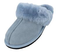 HAFLINGER Lammfell Hausschuhe North Star Filzpantoffel (Hellblau 56), Gr 42