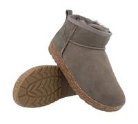 HAFLINGER Lammfell Leder Boots Elsa Outdoor Stiefel unisex Grau (Anthrazit 4), Gr 40