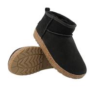 HAFLINGER Lammfell Leder Boots Elsa Outdoor Stiefel unisex Schwarz (Schwarz 3), Gr 41